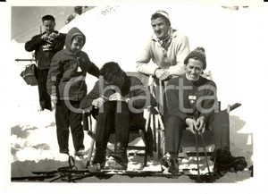 Fotografia d epoca originale 1950 ca SWITZERLAND Campionati SCI ALPINO Roger STAUB e Rudolf ROMINGER Foto 1
