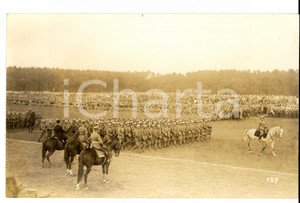Fotografia d epoca originale 1930 ca AARAU SCHWEIZER ARMEE Parata ufficiale militari fanteria Foto FREUDIGER 1