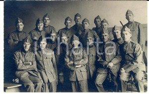 Fotografia d epoca originale 1930 ca COIRA SCHWEIZER ARMEE Militari FANTERIA DA MONTAGNA con ufficiale 1