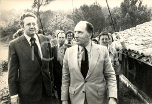 Fotografia d epoca originale 1975 LATCHE F Mario SOARES Socialista PORTOGHESE ospite di FranÃ§ois MITTERRAND 1