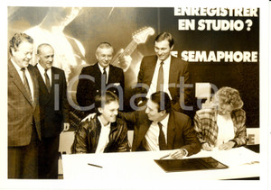 Fotografia d epoca originale 1990 MULHOUSE F JeanPierre SOISSON e giovane musicista Associazione SEMAPHORE 1