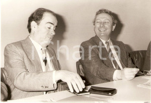Fotografia d epoca originale 1986 PARIS Parti Communiste Georges MARCHAIS Paul LAURENT RÃ©union ComitÃ© Central 1