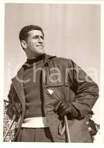 Fotografia d epoca originale 1960 ca SWITZERLAND Campionati SCI ALPINO Reto POLTERA Cantone GRAUBUNDEN Foto 1