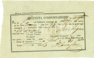 Documento originale, autentico 1840 MORBEGNO SO REGNO LOMBARDOVENETO Invio argento per MARIANI Impostazione 1