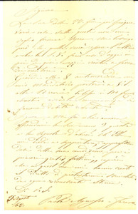 Manoscritto, lettera originale 1862 TORINO Paola AYMASSO FARAVELLI ricattata dall agente Luigi ZANOTTI 1