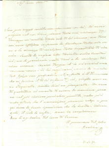 Documento originale, autentico 1840 ca GENOVA Nobile Vettor GRADENIGO persecutore del falso eroismo AUTOGRAFO 1