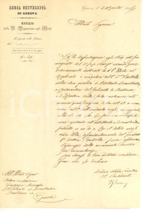 Documento originale, autentico 1846 UNIVERSITA  GENOVA Giuseppe MINAGLIA Dimostratore al Gabinetto di Anatomia 1