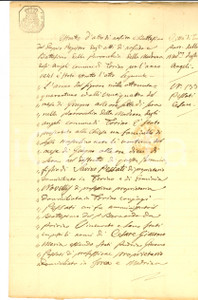 Documento originale, autentico 1864 TORINO Parrocchia MADONNA DEGLI ANGELI Fede battesimo Cesare PESSATI 1