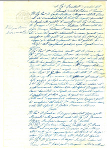 Documento originale, autentico 1856 PALERMO Domenico FILANGIERI DI AMOROSA in lite per dote Francesca PIRRONE 1