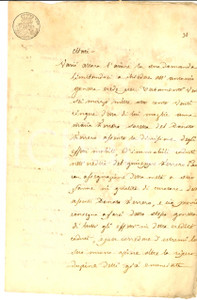 Documento originale, autentico 1830 ca PINEROLO Lite Antonio GONELLA  Giovanni Battista FERRERO INCOMPLETO 1