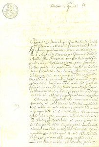 Documento originale, autentico 1824 GENOVA Marchese Giovanni Antonio GENTILE sfrattato da Giacomo BALBI PIOVERA 1