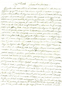 Documento originale, autentico 1812 GENOVA Finora solo spese e nessuna rendita da NAPOLI e ROMA Pasquale ADORNO 1