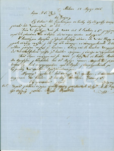 Documento originale, autentico 1866 MILANO Ditta Fratelli BARINETTI prefilatelica commerciale Lettera 1