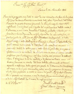 Documento originale, autentico 1804 TORINO Giuseppe Maria CARENA nega proroga ad Antonio Nicola VERCELLONE 1
