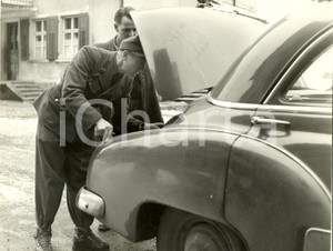 Fotografia d epoca originale 1945 ca LIECHTENSTEIN Automobile Reale al controllo doganale AUSTRIA Fotografia 1