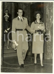Fotografia d epoca originale 1962 BELGIQUE Roi Baudouin et Fabiola  MISSIONS DE SCHEUT centiÃ¨me anniversaire 1