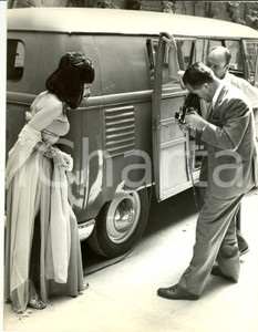 Fotografia d epoca originale 1962 ROMA Pascale PETIT Cleopatra riprese film Una regina per Cesare Fotografia 1