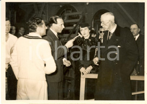 Fotografia d epoca originale 1937 PARIS F Gustave V de SUEDE Paul FERET Jean Robert BOROTRA Photograph 1