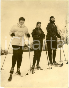 Fotografia d epoca originale 1959 GAUSDAL NORVEGIA Benedetta Margherita Annamaria di DANIMARCA sugli sci 1