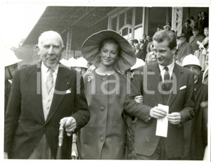 Fotografia d epoca originale 1961 WATERMAELBOITSFORT Alberto e Paola del BELGIO all ippodromo Fotografia 1
