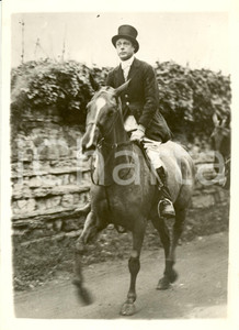Fotografia d epoca originale 1930 ca UK Principe del GALLES a cavallo Fotografia 1
