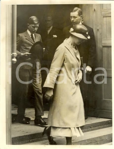 Fotografia d epoca originale 1937 LONDON UK Princess Mary con Lord LASCELLES dopo prova incoronazione Foto 1