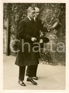 Fotografia d epoca originale 1930 LONDON UK Prince of WALES arriving at WESTMINSTER Abbey Photograph 1