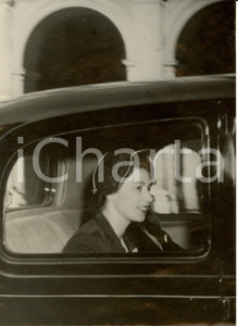 Fotografia d epoca originale 1951 ROMA Principessa Elisabetta in visita ufficiale in macchina Fotografia 1
