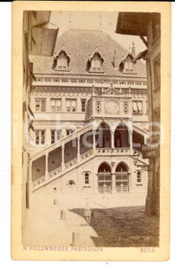 Fotografia d epoca originale 1871 BERNA CH Palazzo del Governo Cantonale  Vini CARITX Foto 6 x 10 cm 1
