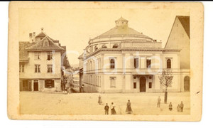 Fotografia d epoca originale 1871 SCIAFFUSA CH Veduta con l IMTHURNEUM Foto 10 x 6 cm 1