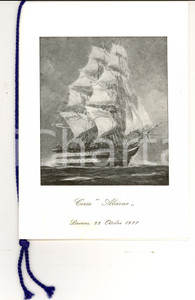 Oggetto da collezione cartaceo 1977 Accademia Navale LIVORNO Rinfresco del CORSO ALCIONE MenÃ¹ 1