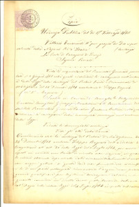 Documento originale, autentico 1866 MODIGLIANA FC Oste Filippo BAGNARA assolto per vendita illegale vinello 1