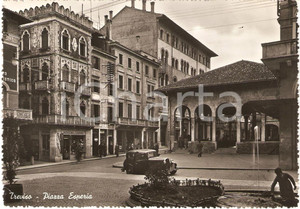 Cartolina originale da collezione 1945 circa TREVISO Piazza Esperia ANIMATA Cartolina FG NV 1