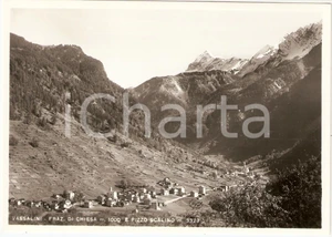 Cartolina originale da collezione 1950 ca CHIESA IN VALMALENCO SO Frazione VASSALINI con PIZZO SCALINO Cartolina 1