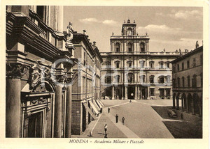 Cartolina originale da collezione 1940 ca MODENA Piazzale e ACCADEMIA MILITARE Animata Cartolina FG NV 1