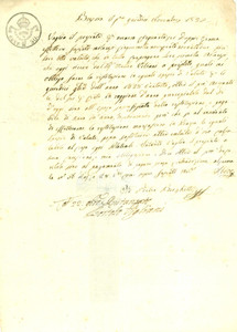 Documento originale, autentico 1825 BRESCIA Matteo VIGLIANI presta denaro a Giovanni Pietro BORGHETTI 1