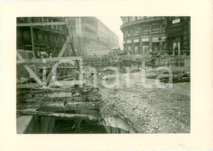 Fotografia d epoca originale 1959 MILANO PIAZZALE CORDUSIO Scavi di costruzione Linea 1 metropolitana FOTO 1