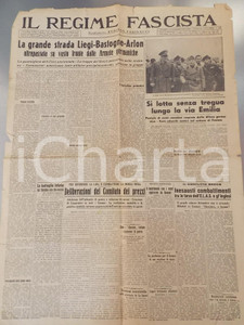 Documento originale, autentico 1944 IL REGIME FASCISTA RSI Armata tedesca oltrepassa LIEGI BASTOGNE e ARLON 1