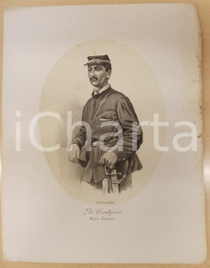 Stampa, bozzetto originale 1861 GUERRA D ITALIA Medico capitano DE CRISTOFERIS Stampa F.lli TERZAGHI 1