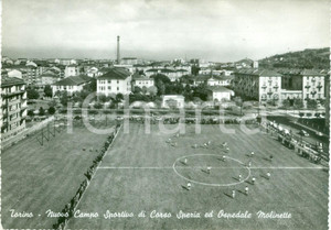 Cartolina originale da collezione 1965 ca TORINO Campo sportivo di Corso SPEZIA e Ospedale MOLINETTE Cartolina FG 1
