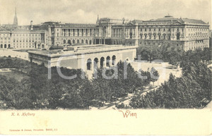 Cartolina originale da collezione 1908 WIEN A Veduta del complesso dell HOFBURG Cartolina animata FP VG 1