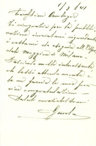 Autografo originale 1941 MILANO Guido ANNONI ringrazia per l invio di una pubblicazione AUTOGRAFO 1