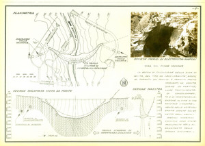 Documento originale, autentico 1950 ca COSENZA Diga di CECITA sul fiume MUCONE Azienda ICOS Scheda con foto 1