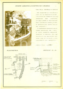 Documento originale, autentico 1950 ca BARCIS PN Lavori alla centrale elettrica Azienda ICOS Scheda con foto 1