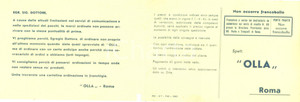 Documento originale, autentico 1944 ROMA WW2 Ditta profilattici OLLA ritarda spedizioni per la guerra 1