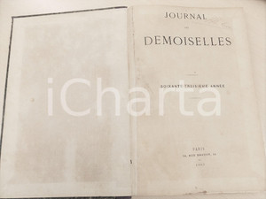 Libro, pubblicazione d epoca 1895 JOURNAL DES DEMOISELLES Annata completa rilegata in volume 1
