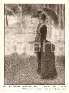 Fotografia d epoca originale 1950 VENEZIA  BIENNALE D ARTE Georges SEURAT Studio per la GRANDE JATTE Foto 1
