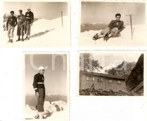 Fotografia d epoca originale 1950 TRAFOI BZ Alpinisti su Vetta ORTLES Lotto 4 Fotografie 9x6 1