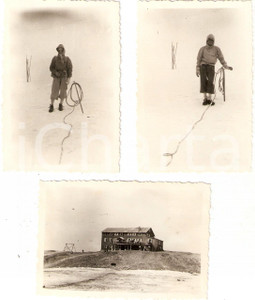 Fotografia d epoca originale 1950 TRAFOI BZ Passo dello Stelvio Alpinisti al Rifugio LIVRIO Lotto 3 Foto 9x6 1