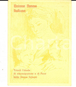 Oggetto da collezione cartaceo 1954 SASSO PISANO Tessera dell  UNIONE DONNE ITALIANE 1
